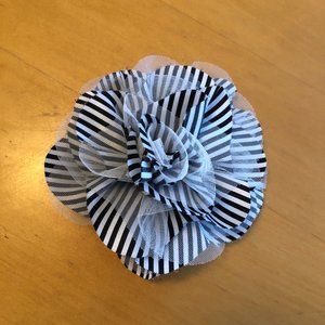 Like New Magnetic Striped Rose Brooch